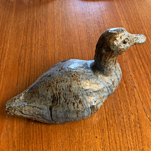 Keramik dekofigur ente blau - ente,,