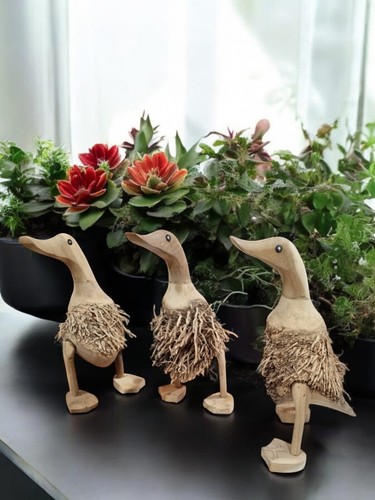 Deko ente holz - ente, mit