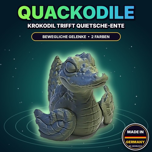 Quackodile krokodil ente - ente, 3d