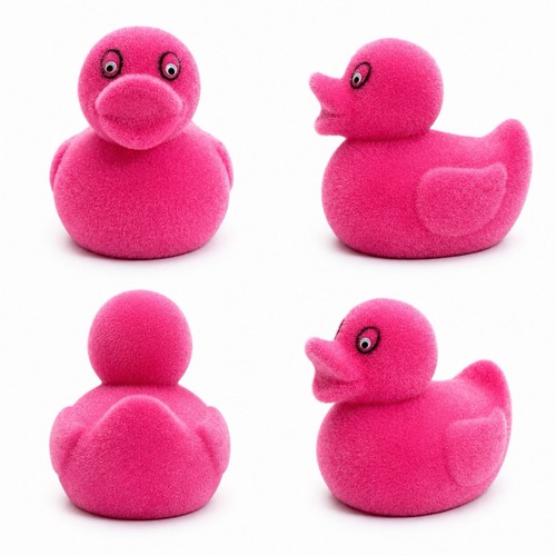 Pinke enten dekofigur - pinke, aus