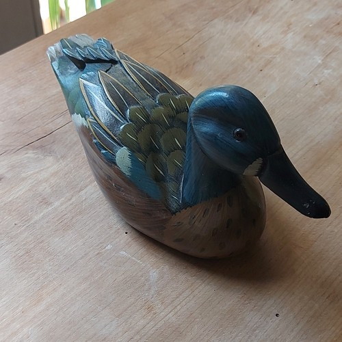 Dekofigur vogel ente blau - dekofigur, in