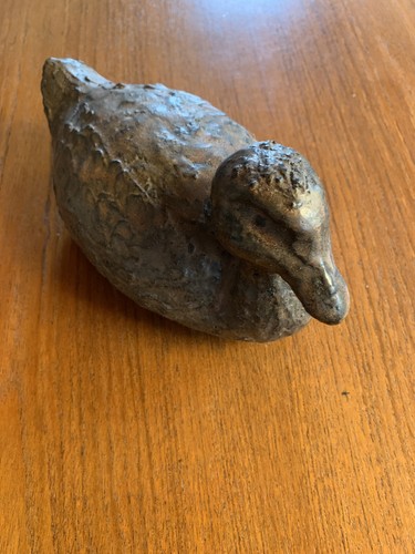 Keramik dekofigur ente braun - keramik,
