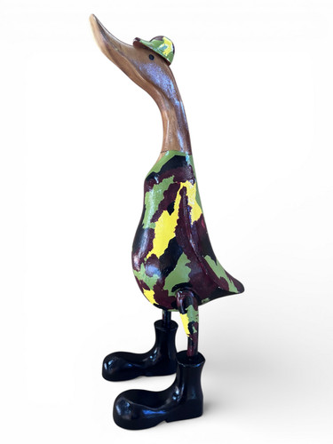 Holz deko ente soldat - holz,