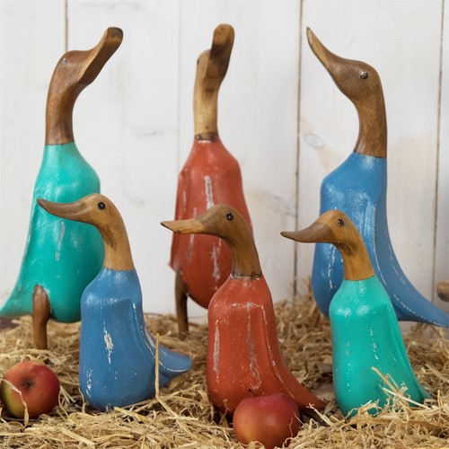 Skulptur duck holz - set, |