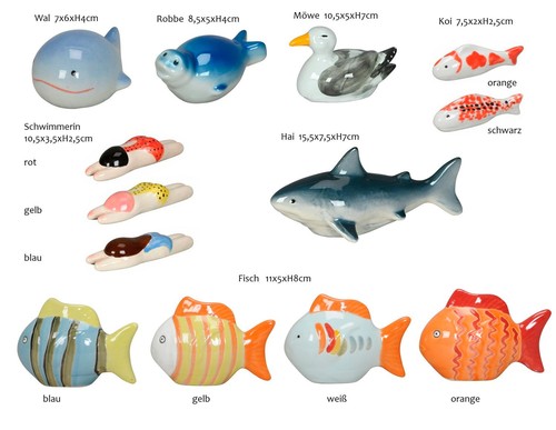 Keramik schwimmfiguren deko - schwimmfiguren,