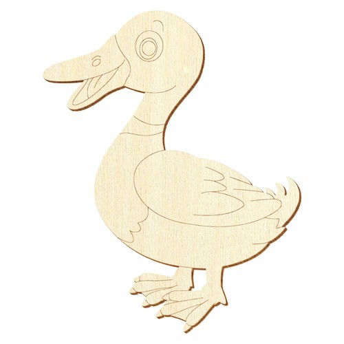 Holz ente deko basteln - -,