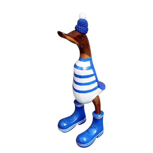 Dekofigur bade ente mit blauer - bade-ente,