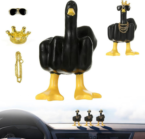 Humorvolle mittelfinger ente - mittelfinger,
