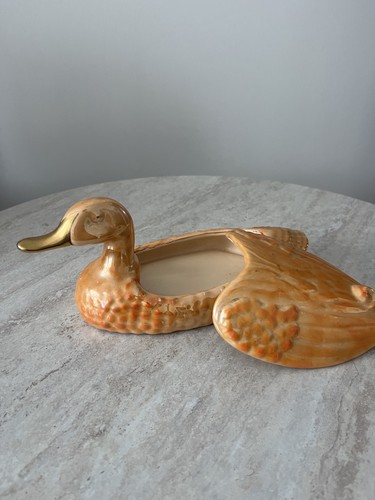 Vintage keramik ente mit - vintage,