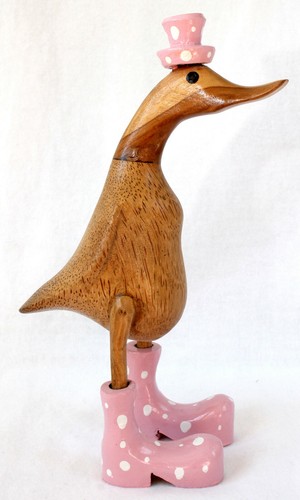 Ente aus holz mit - ente,